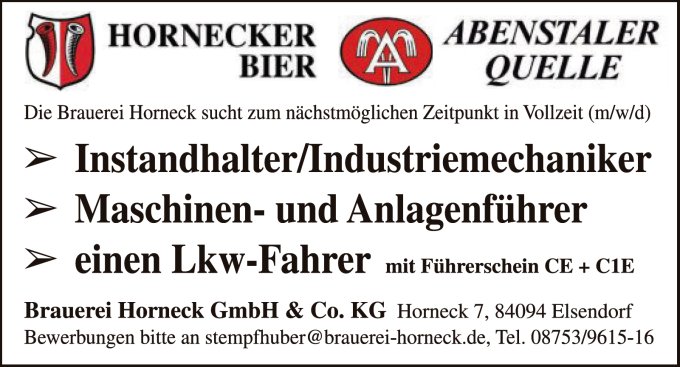 Hornecker Bier